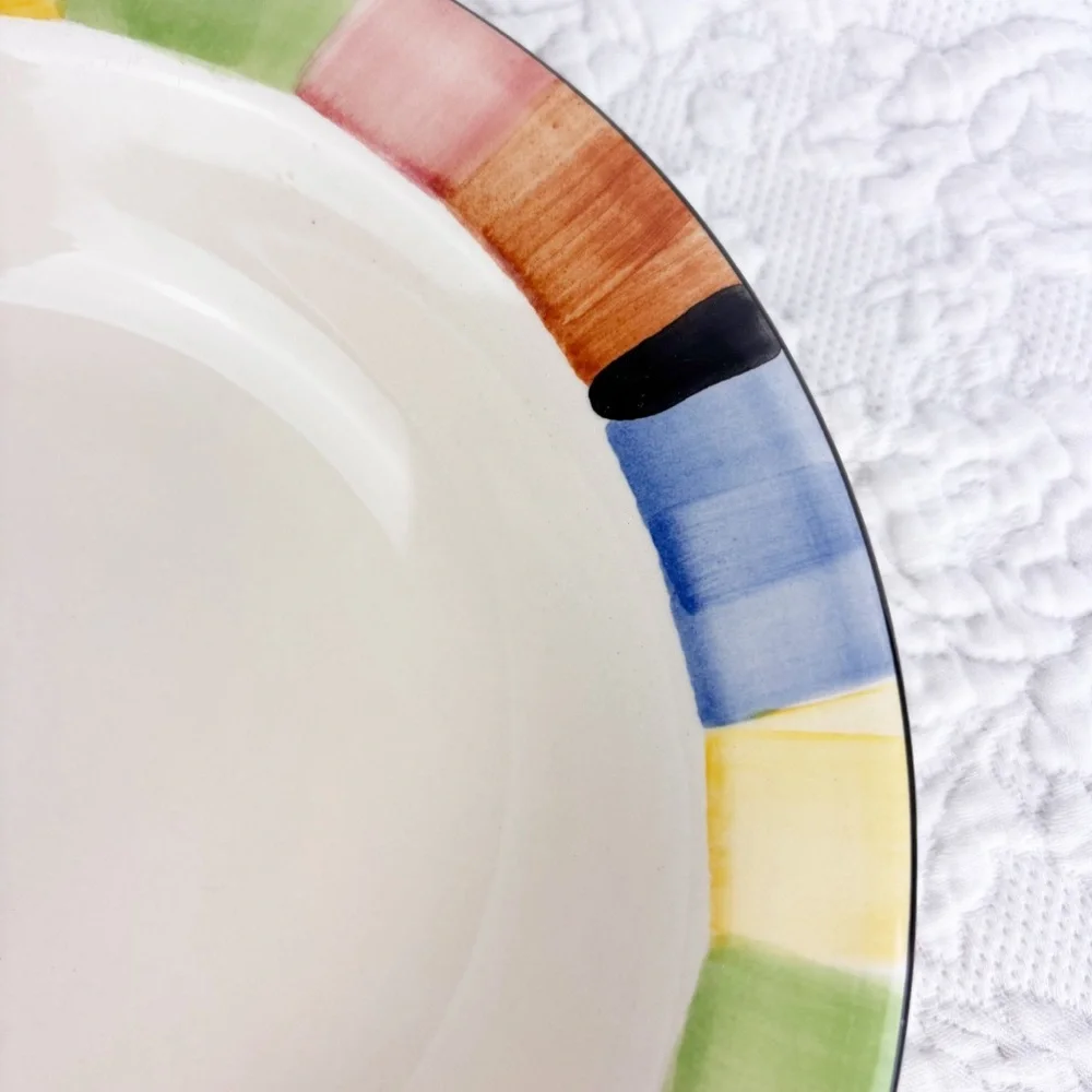 Pier 1 Hand Painted Bowl Dish Vintage Rare
